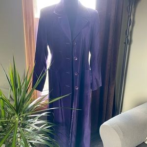 Purple velvet trench